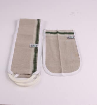 סט ספא 2 חלקים כפפה + מטלית קירצוף