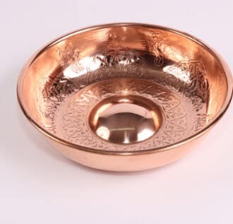 קערה נחושת / כסף מרוקעת לחמאם עבודת יד